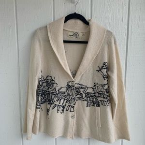Merino wool cardigan sweater